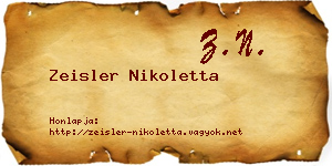 Zeisler Nikoletta névjegykártya